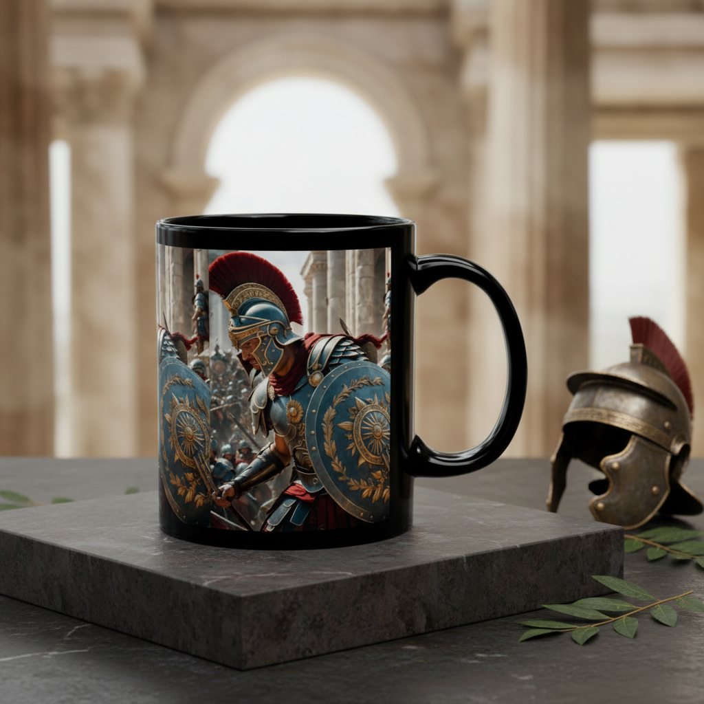 GREEK LEGENDARY HOPLITE Black Mug (11oz, 15oz)