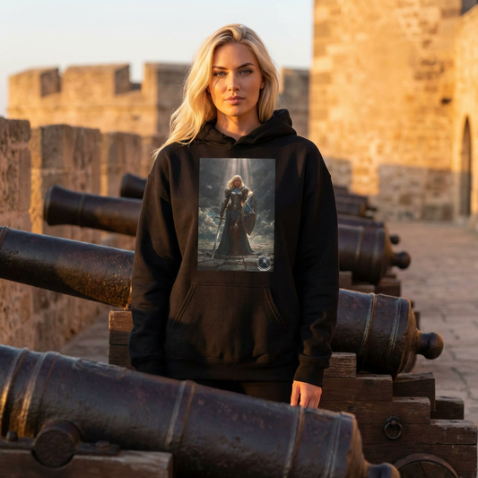 JOAN OF ARC STYLE FEMALE WARRIOR Unisex Heavy Blend™ Hooded Sweatshirt