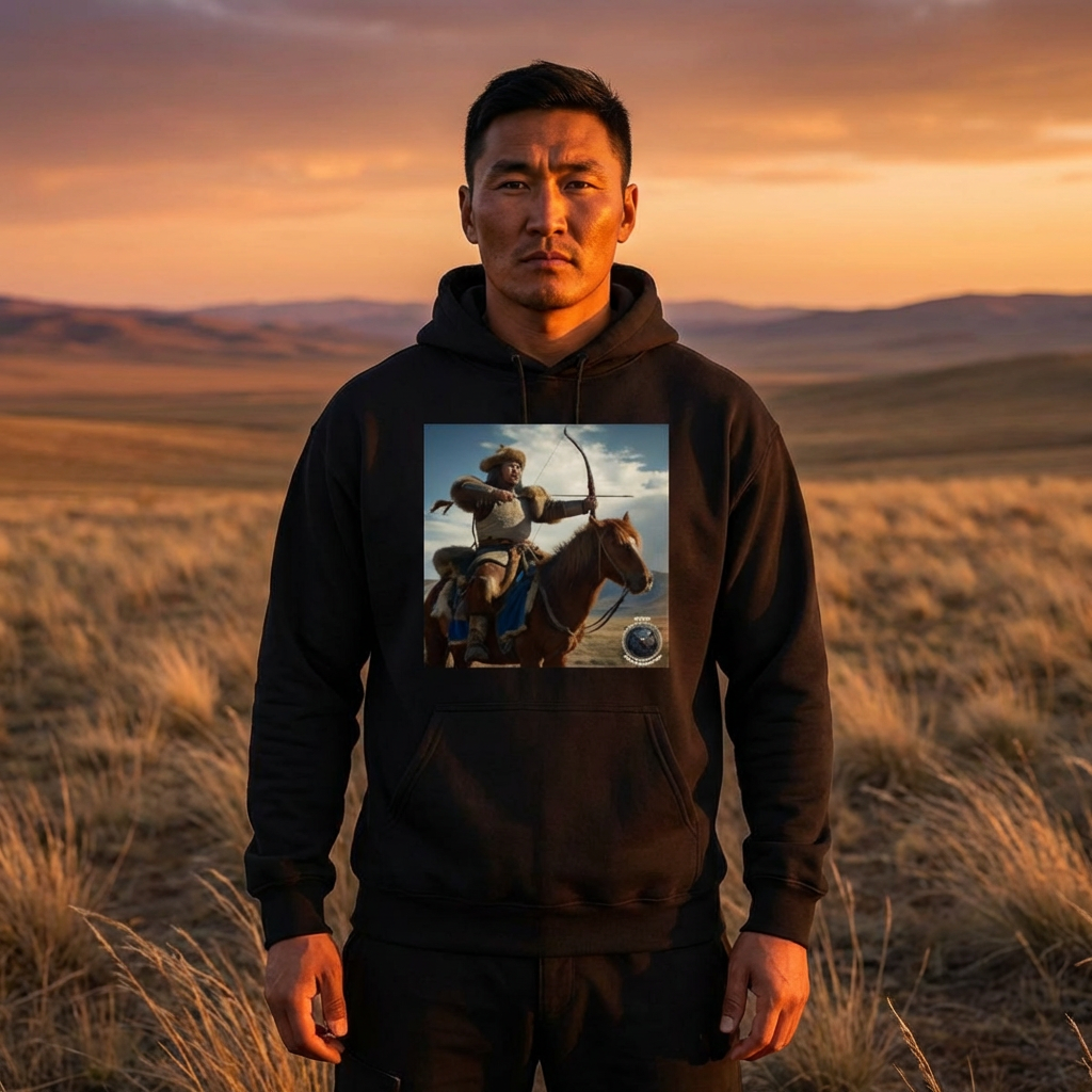 MONGOLIAN/ASIAN WARRIOR Unisex Heavy Blend™ Hooded Sweatshirt