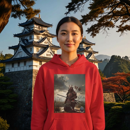 Sweat à capuche unisexe FULL RED SAMURAI Heavy Blend™ 