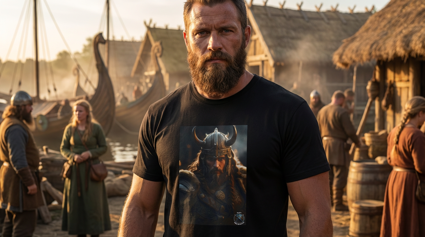 T-shirt à manches courtes unisexe VIKING LORD 