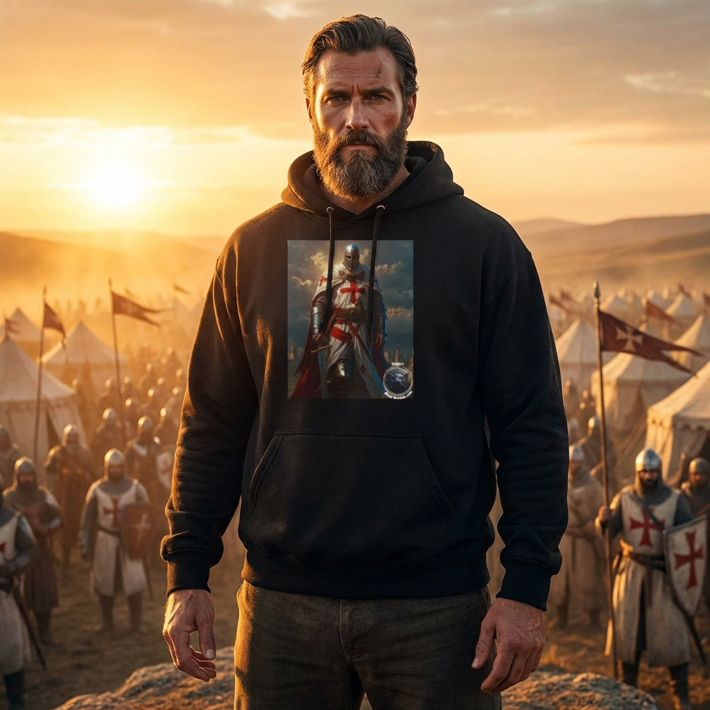 Sweat à capuche unisexe en mélange lourd THE CRUSADER™ 