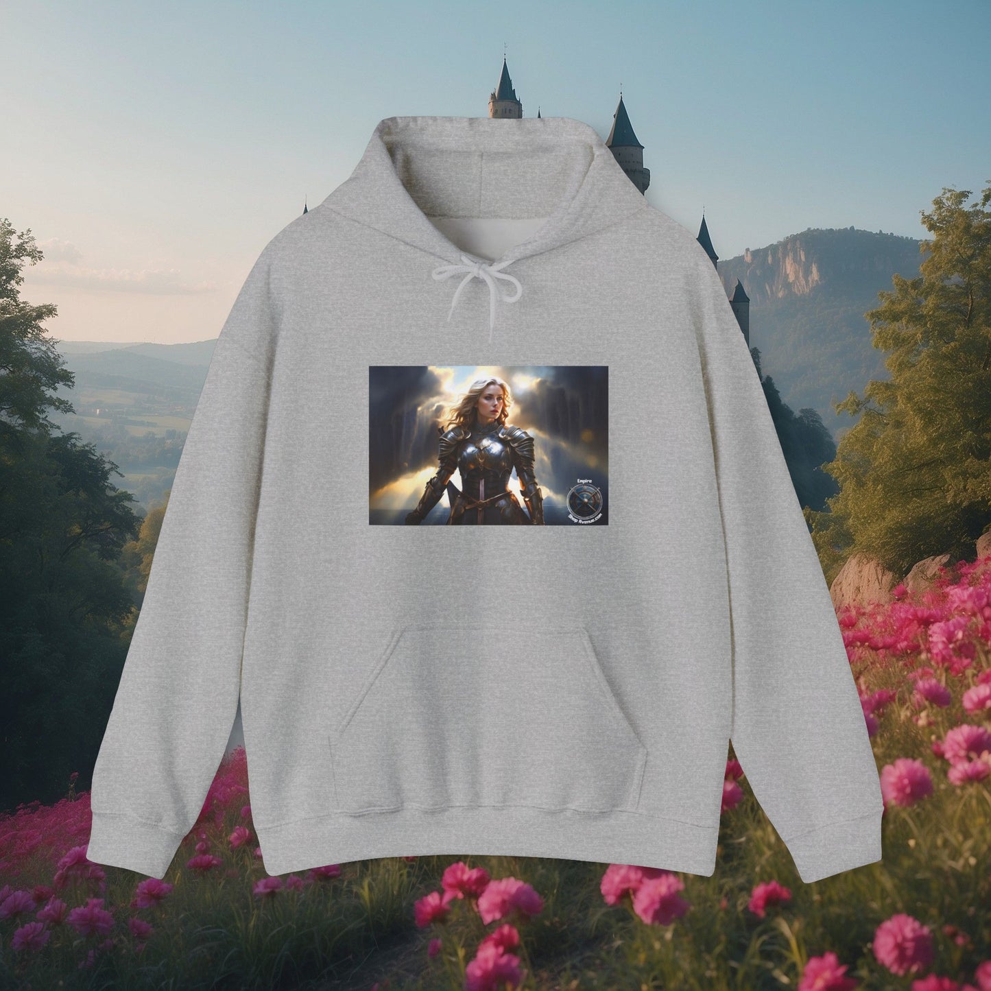 ARMORED FEMALE WARRIOR 2 Unisex Heavy Blend™ Hooded Sweatshirt