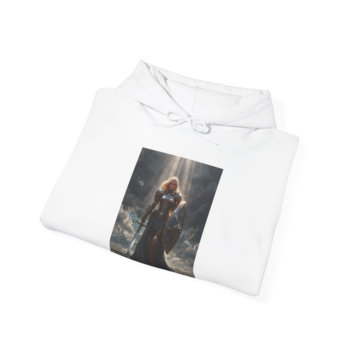 JOAN OF ARC STYLE FEMALE WARRIOR Unisex Heavy Blend™ Hooded Sweatshirt