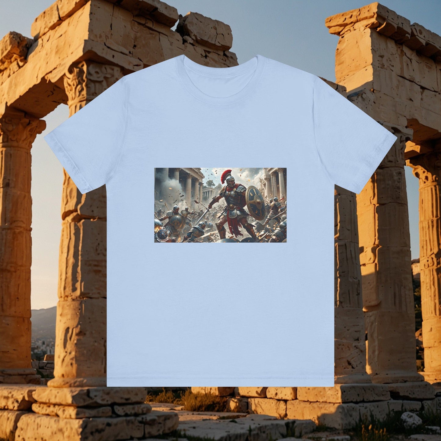 GREEK BATTLE SCENE Unisex Jersey Short Sleeve Tee