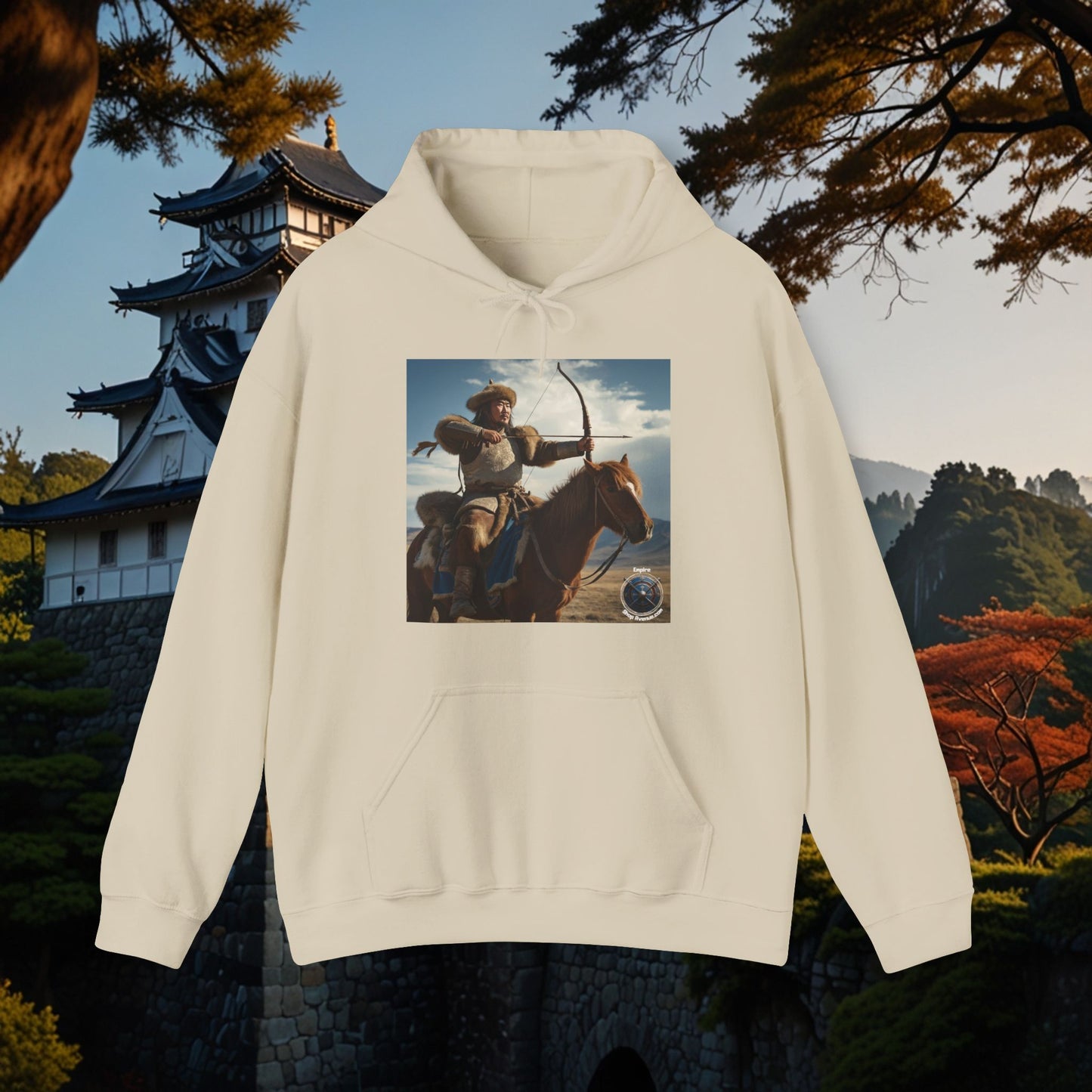 MONGOLIAN/ASIAN WARRIOR Unisex Heavy Blend™ Hooded Sweatshirt