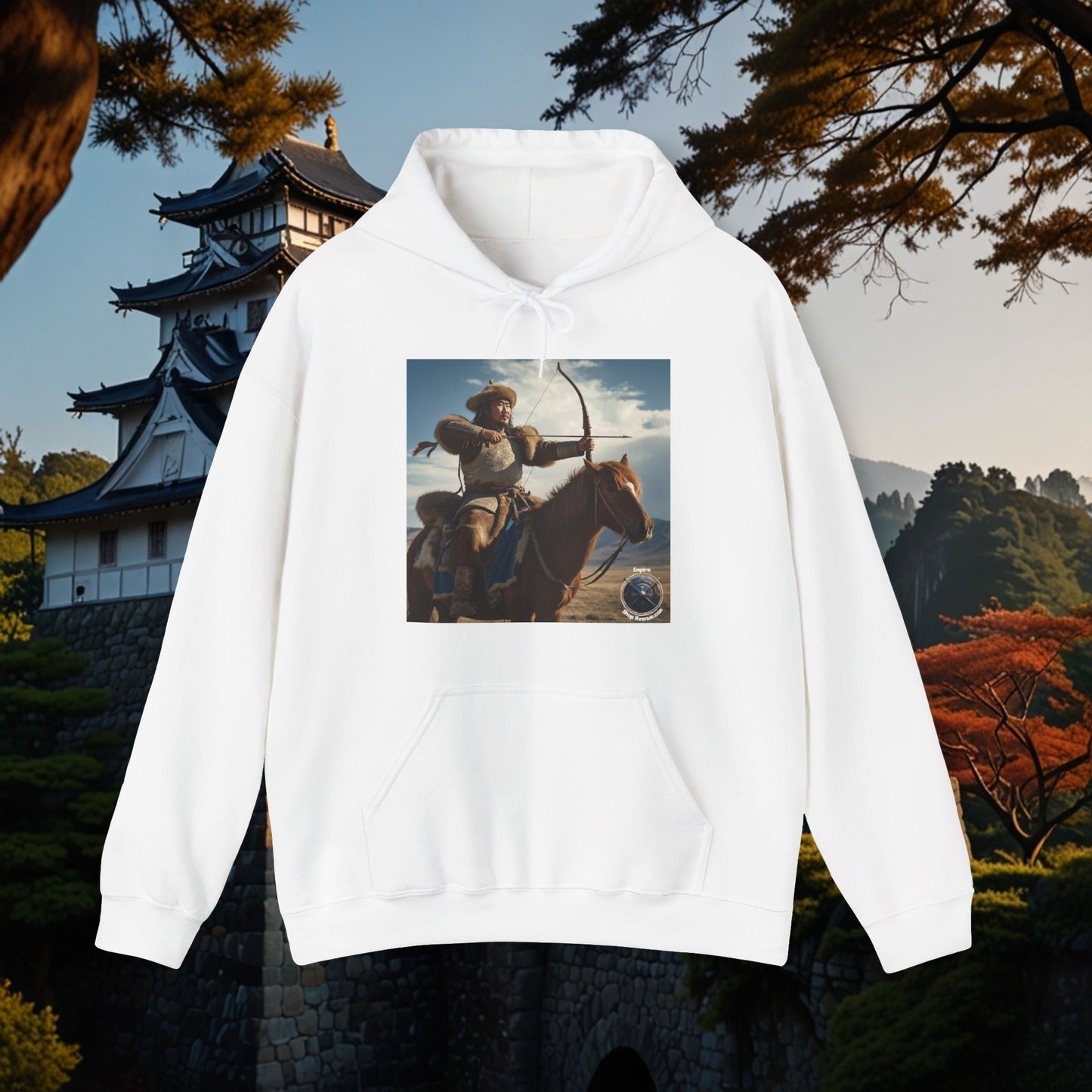 MONGOLIAN/ASIAN WARRIOR Unisex Heavy Blend™ Hooded Sweatshirt
