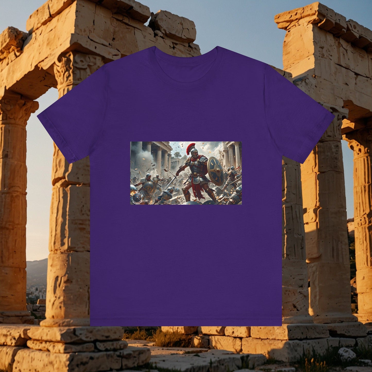 GREEK BATTLE SCENE Unisex Jersey Short Sleeve Tee