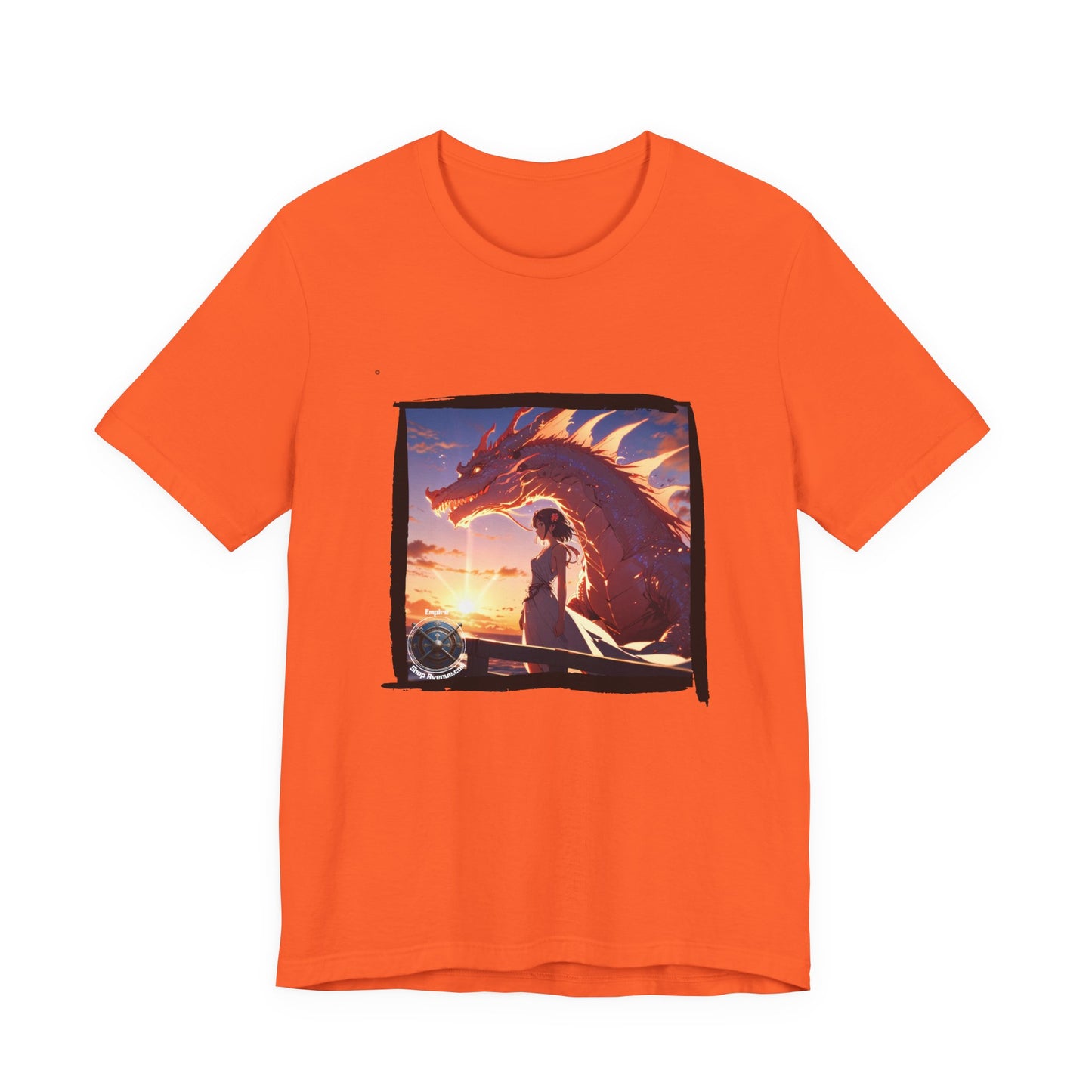Pink Dragon Sunset T‑Shirt — Fantasy Silhouette Tee -  Pink dragon t-shirt