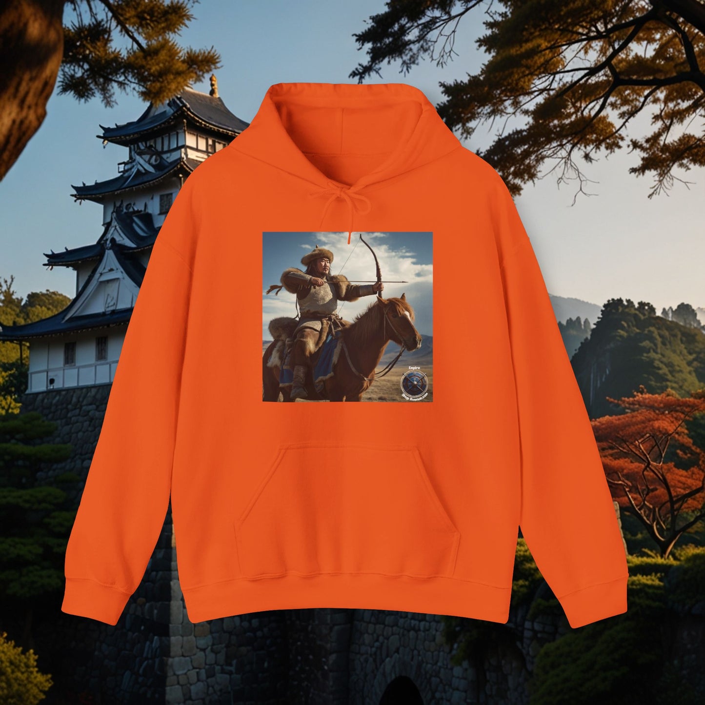 MONGOLIAN/ASIAN WARRIOR Unisex Heavy Blend™ Hooded Sweatshirt