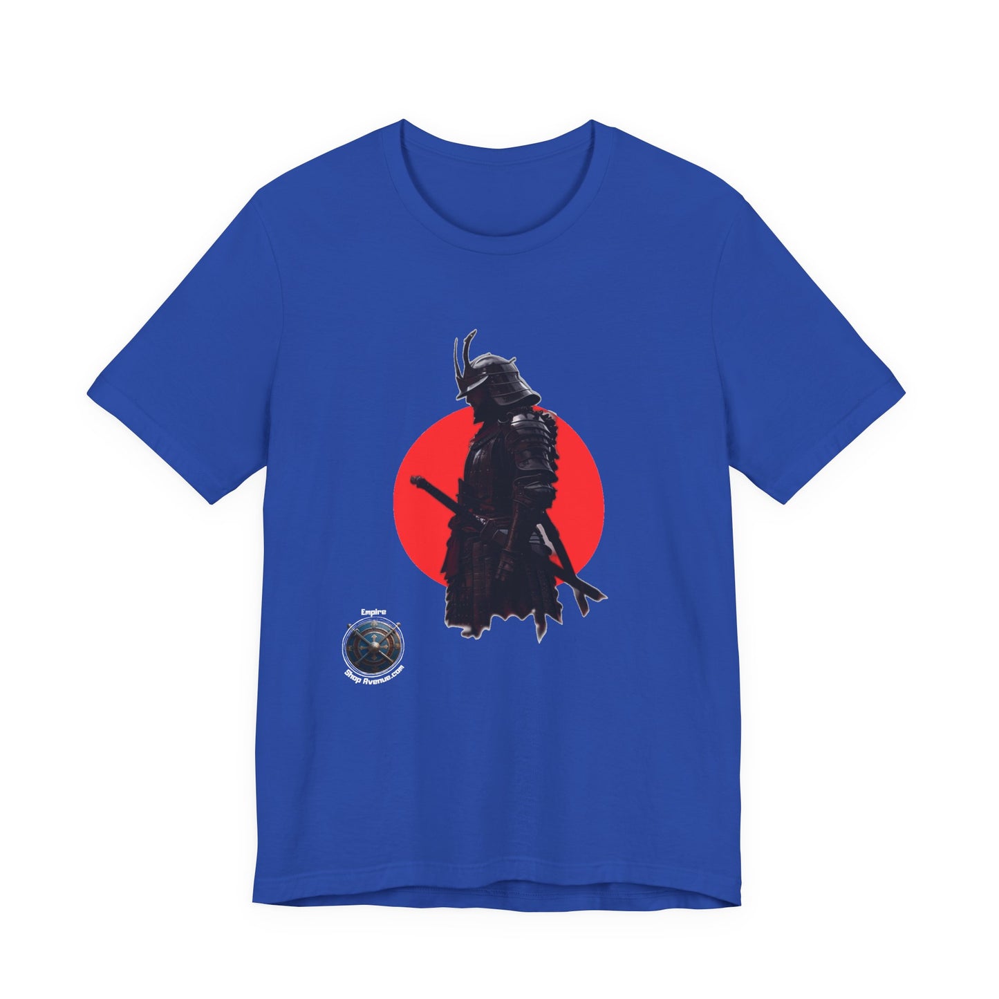 Samurai Silhouette T‑Shirt — Samurai Red Sun Japanese Warrior Graphic Tee