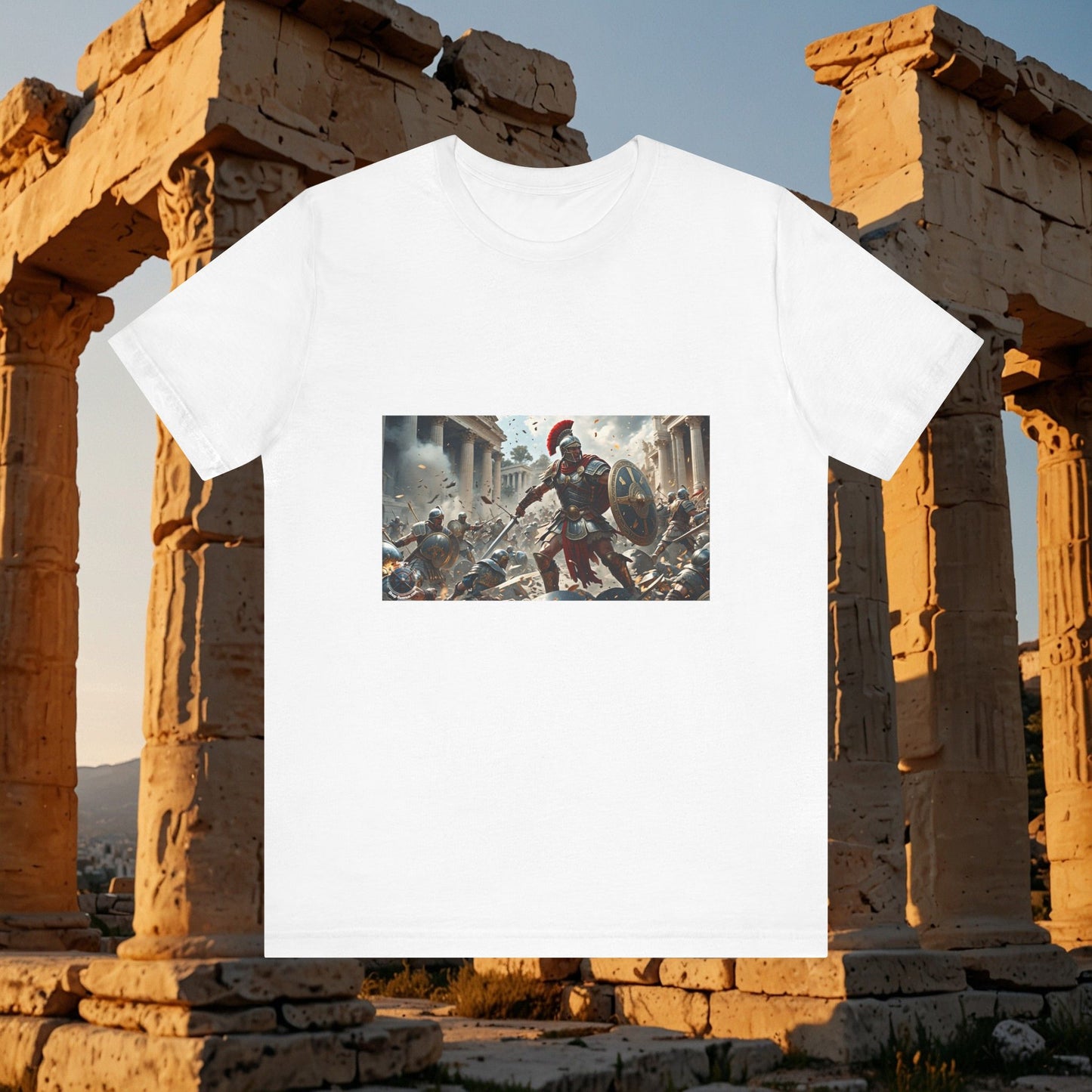 GREEK BATTLE SCENE Unisex Jersey Short Sleeve Tee