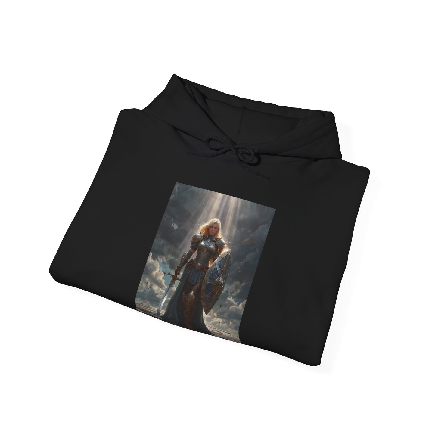 JOAN OF ARC STYLE FEMALE WARRIOR Unisex Heavy Blend™ Hooded Sweatshirt