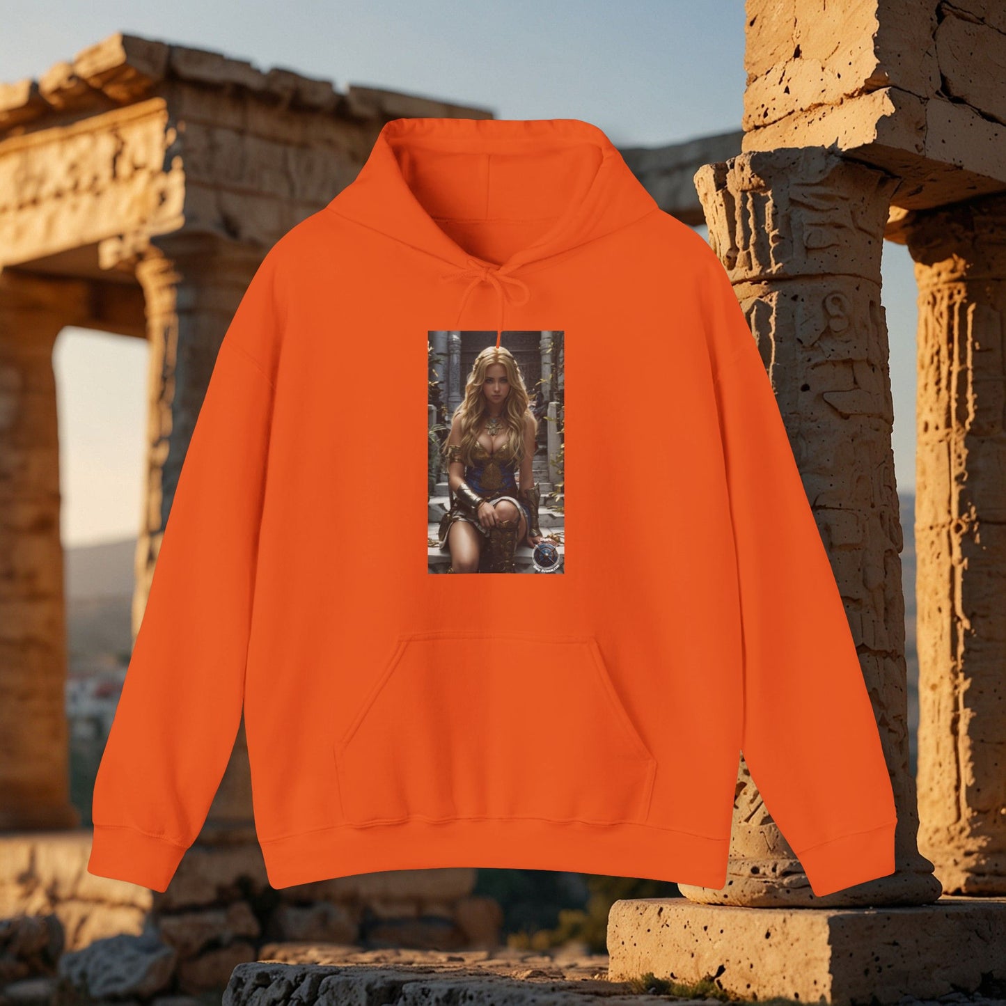 Sweat à capuche unisexe en mélange lourd AMAZON GODDESS BLUE 