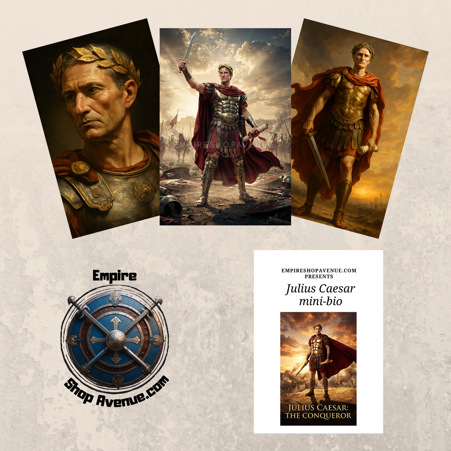 Julius Caesar poster pack and mini-bio