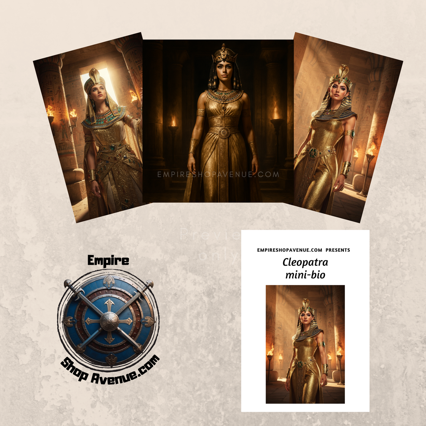 Cleopatra poster pack and mini-bio