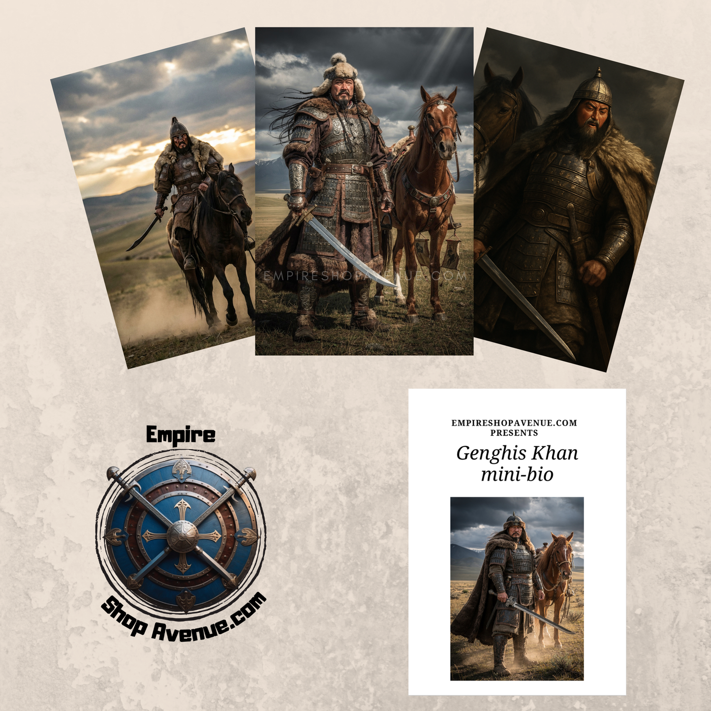 Genghis Khan poster pack and mini-bio