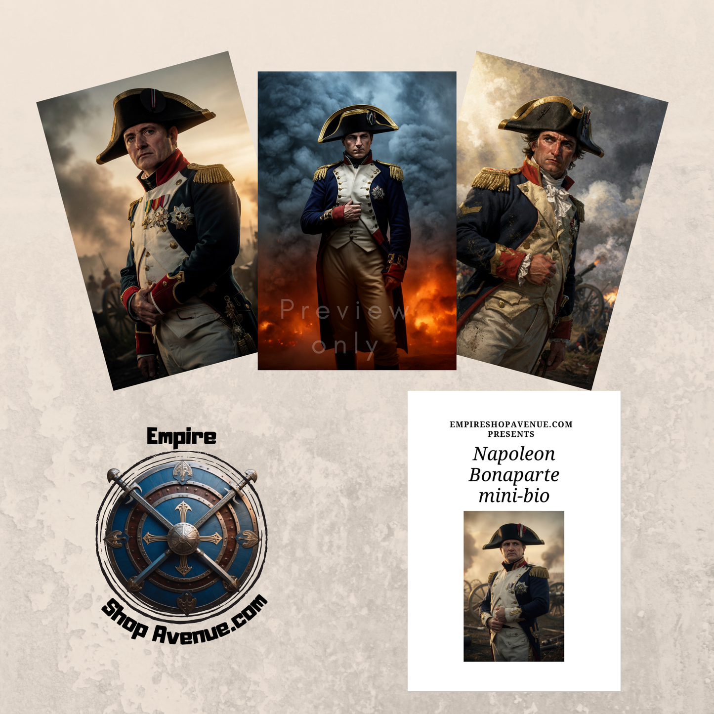 Napoleon Bonaparte Poster Pack + Mini-Bios