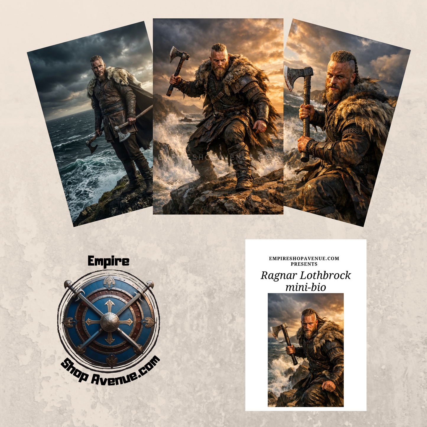 Ragnar Lothbrock poster pack and mini-bio