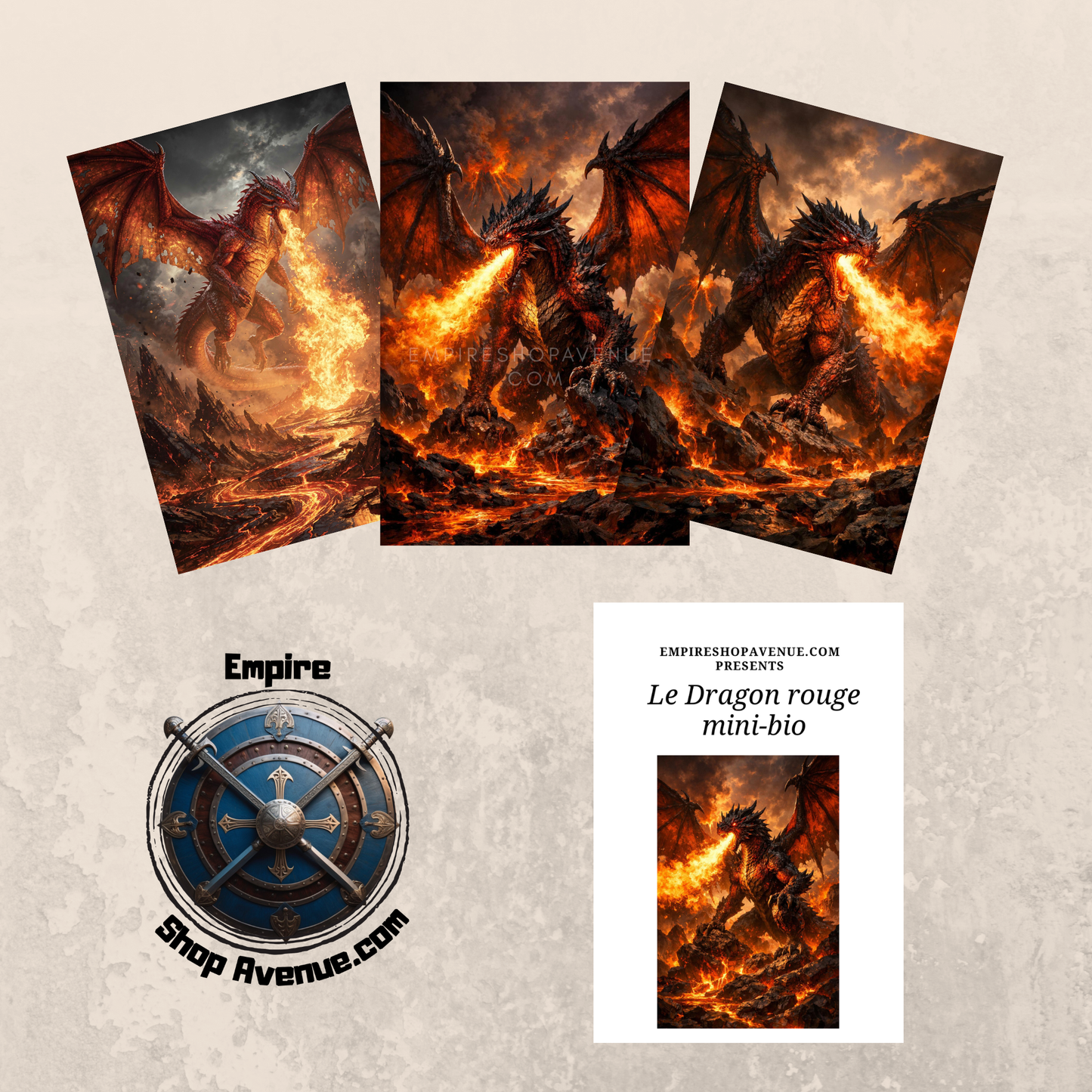 Pack d'affiches et mini-bio du Dragon Rouge
