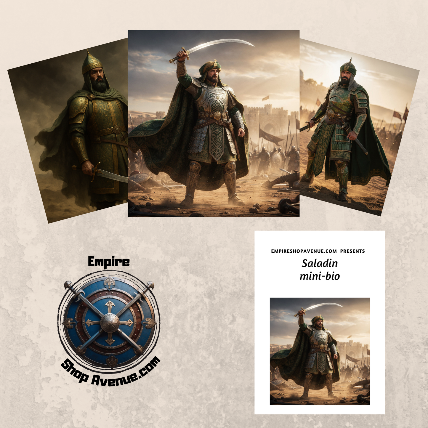Saladin poster pack and mini-bio